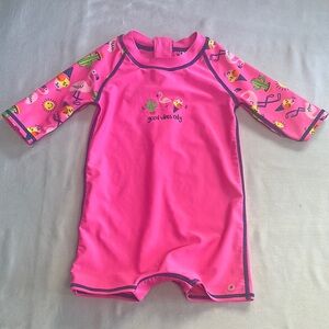 Ripzone - Vibrant Pink Floral Rashguard UV Protection Swimwear